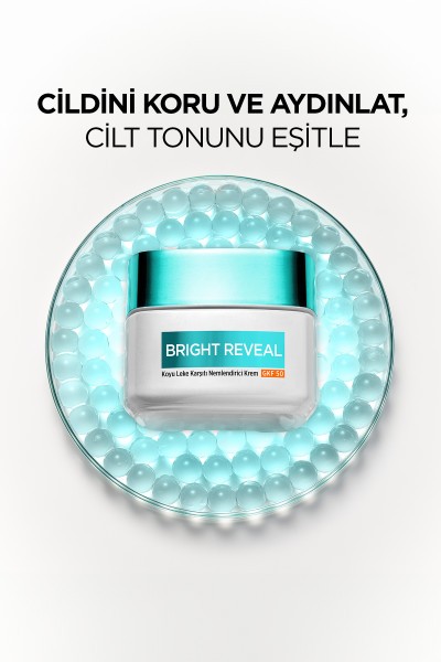 L'Oréal Paris Bright Reveal Koyu Leke Karşıtı, Cilt Tonu Eşitleyici Spf50 Nemlendirici Krem Niasinamid 50ml