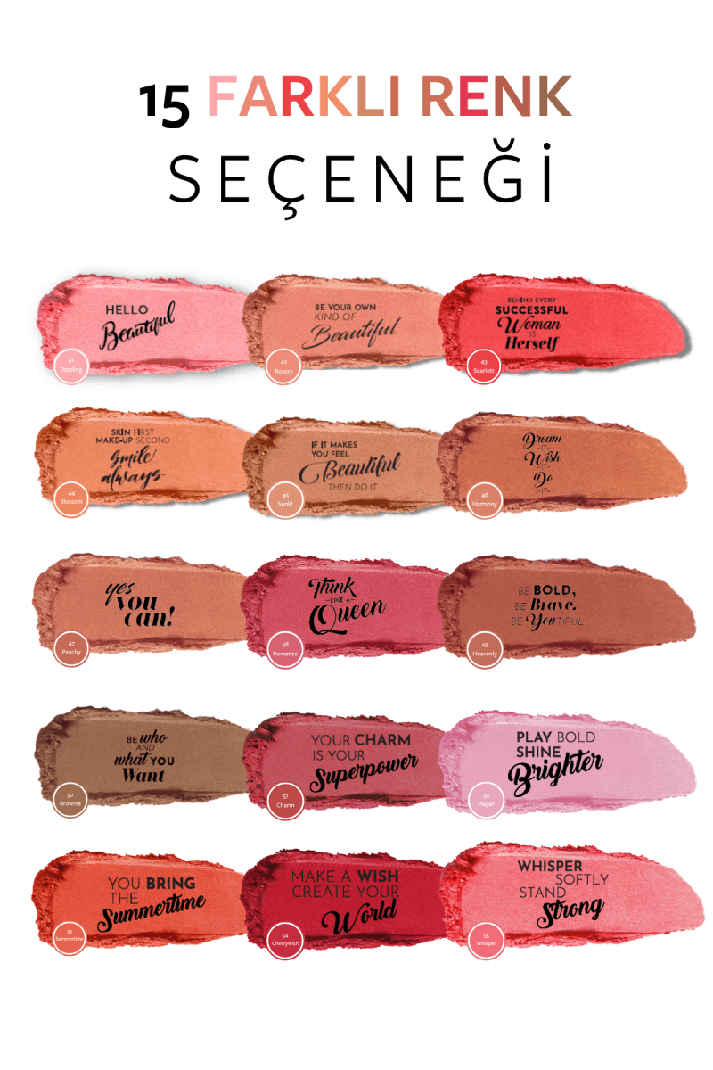 Pastel Cream Blush - Krem Allık 43 Scarlett
