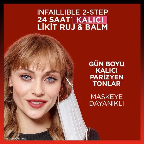 L'Oréal Paris Infaillible 2-Step 24 Saat Kalıcı Likit Ruj & Balm - 215 Wine Oclock