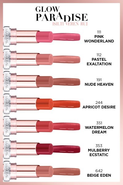 L'Oréal Paris Glow Paradise Balm-in-Lipstick - Işıltı Veren Ruj 353 Mulberry Ecstatic