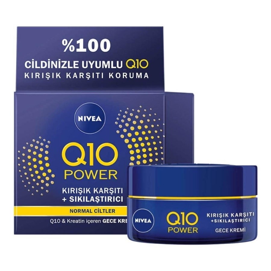 Nivea Q10 Face Cream  Gece Kremi 50 ml Power Kırışık Karşıtı