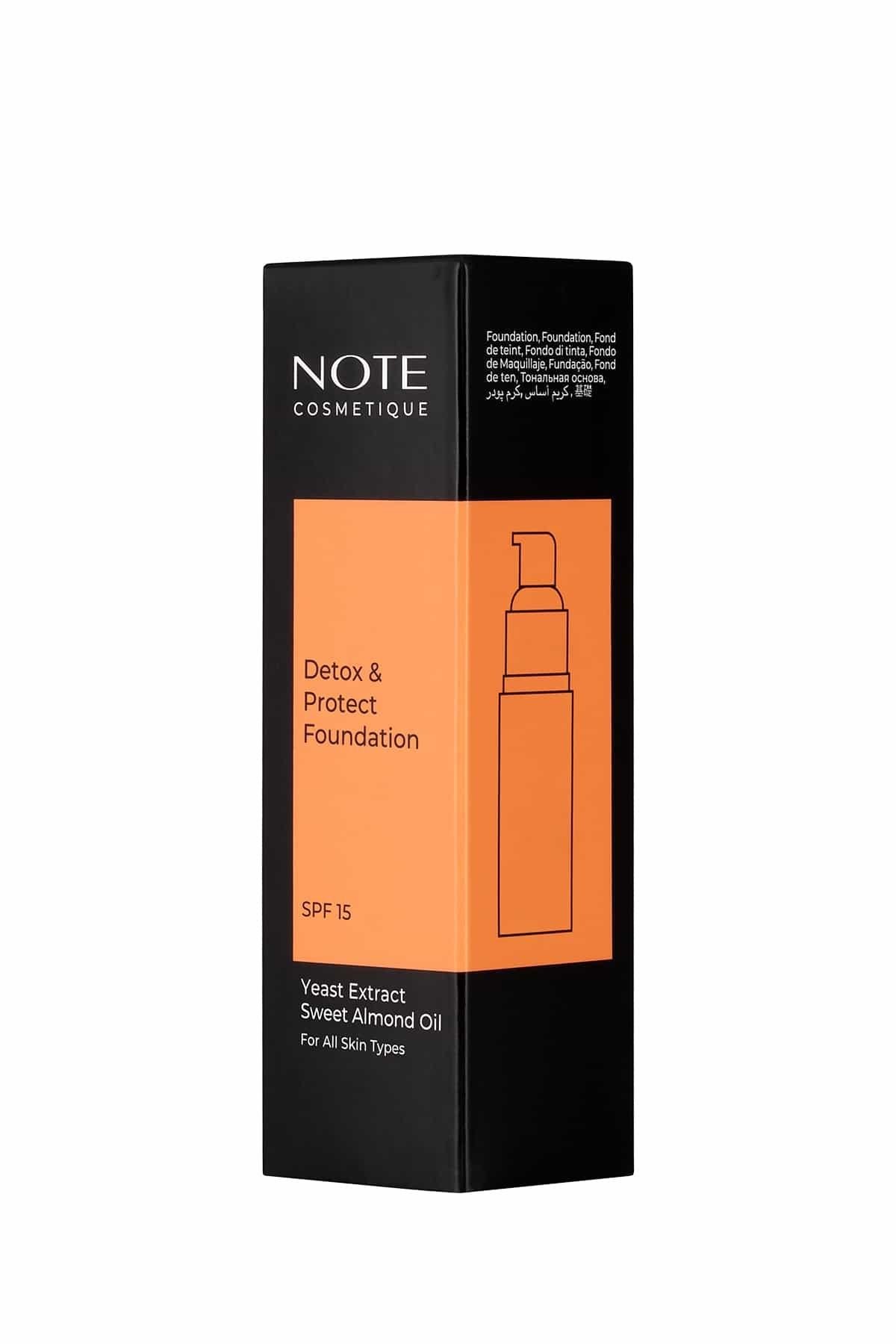 Note Detox & Protect 02 Natural Beige Canlandırıcı Etkili SPF 15 Kapatıcı Fondöten
