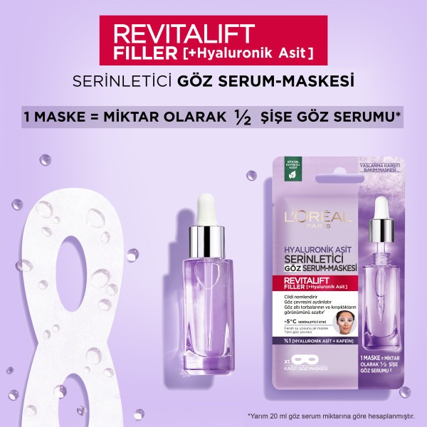 L'Oréal Paris Revitalift Filler Serinletici Göz Serum-Maskesi
