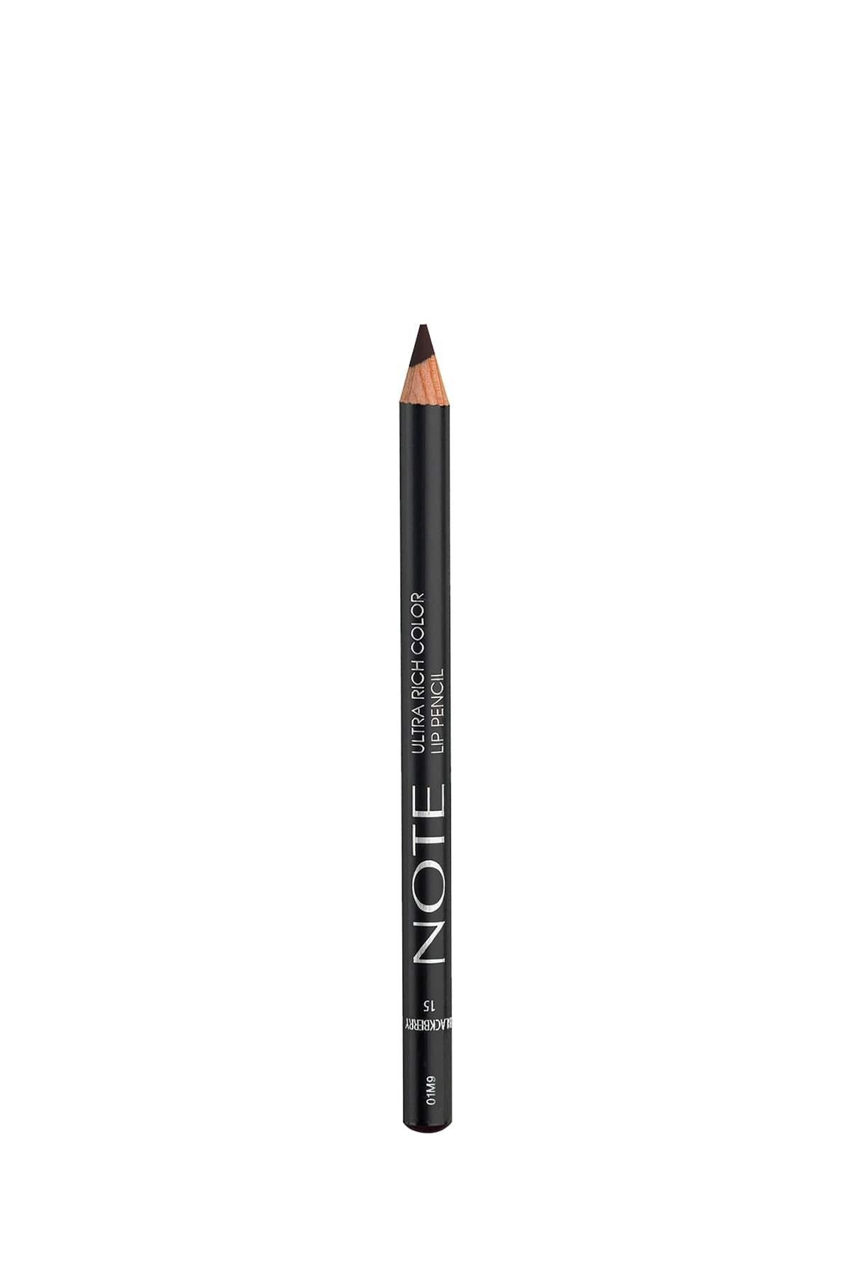 Note Ultra Rich Color Lip Pencil 15 Blackberry Dudak Kalemi - Mor