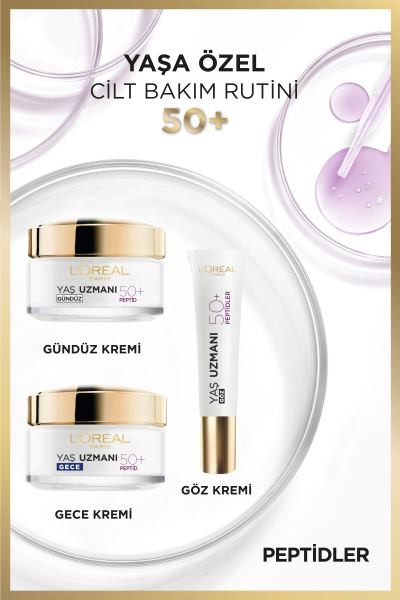 L'Oréal Paris Yaş Uzmanı 50+ Kırışıklık Karşıtı Yenileyici Krem