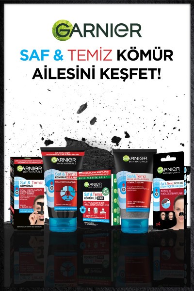 Garnier Saf & Temiz Siyah Nokta Karşıtı Kömürlü 3'ü 1 arada