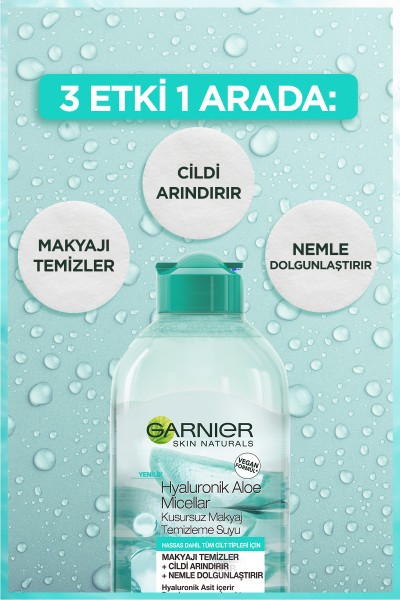Garnier Hyaluronik Aloe Micellar Kusursuz Makyaj Temizleme Suyu 400ML