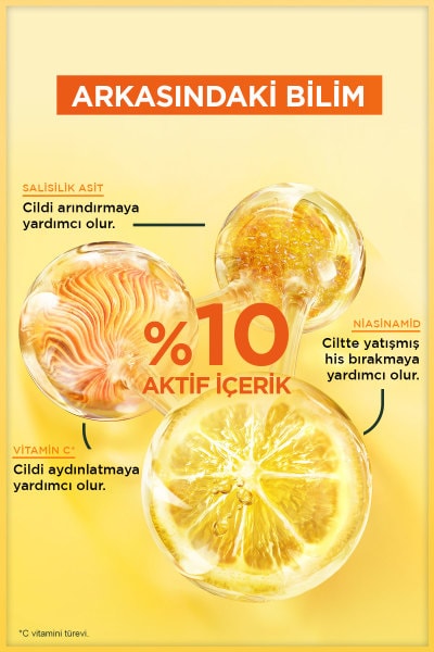 Garnier Vitamin C Parlaklık Etkili Tonik // Gliserin, Niasinamid, Salisilik Asit 120 ML