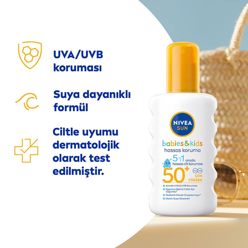 Nivea Sun Güneş Sprey 200 ml Çocuk Hassas Gkf50 + 