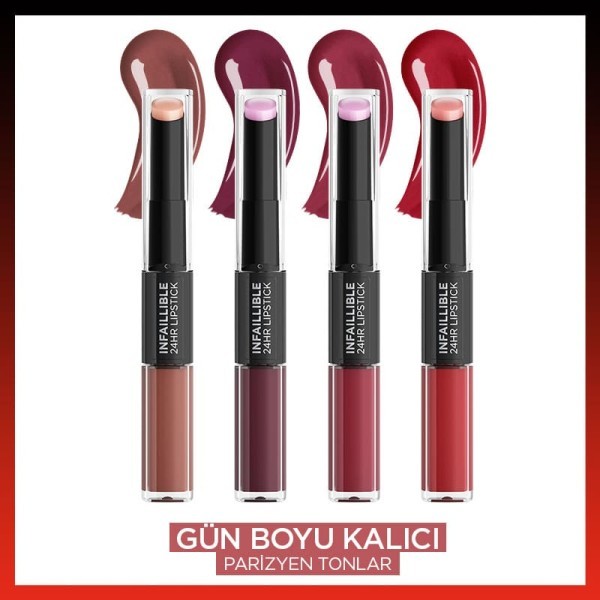 L'Oréal Paris Infaillible 2-Step 24 Saat Kalıcı Likit Ruj & Balm - 215 Wine Oclock