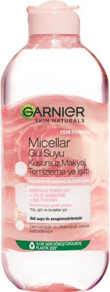 Garnier Micellar Gül Suyu Kusursuz Makyaj Temizleme & Işıltı 400ML