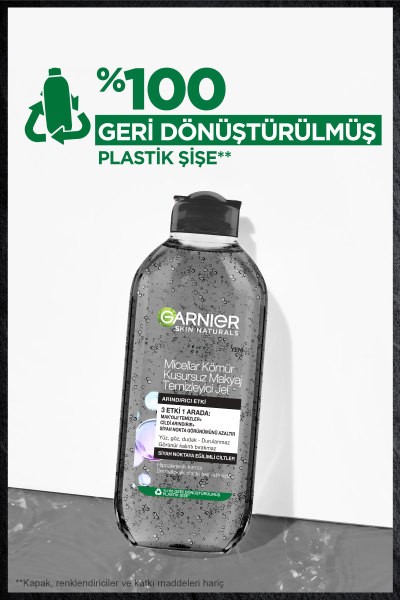 Garnier Micellar Kömür Kusursuz Makyaj Temizleyici Jel 400 ML