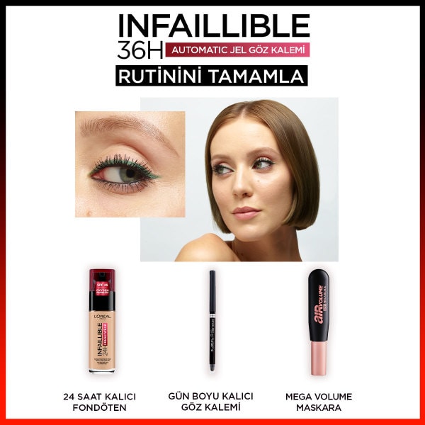 L'Oréal Paris Infaillible Automatic Jel Göz Kalemi - Mat Siyah