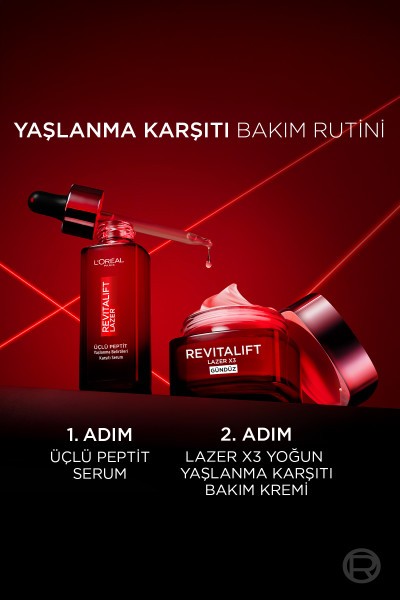 L'Oréal Paris Revitalift Lazer Yaşlanma Belirtileri Karşıtı Üçlü Peptit Bakım Serumu