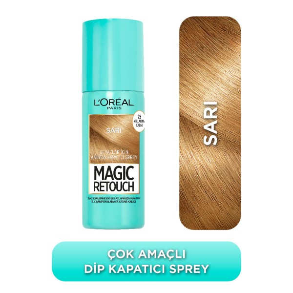 L’Oréal Paris Magic Retouch Beyaz Saçlar İçin Kapatıcı Sarı Saç Spreyi 75 Ml