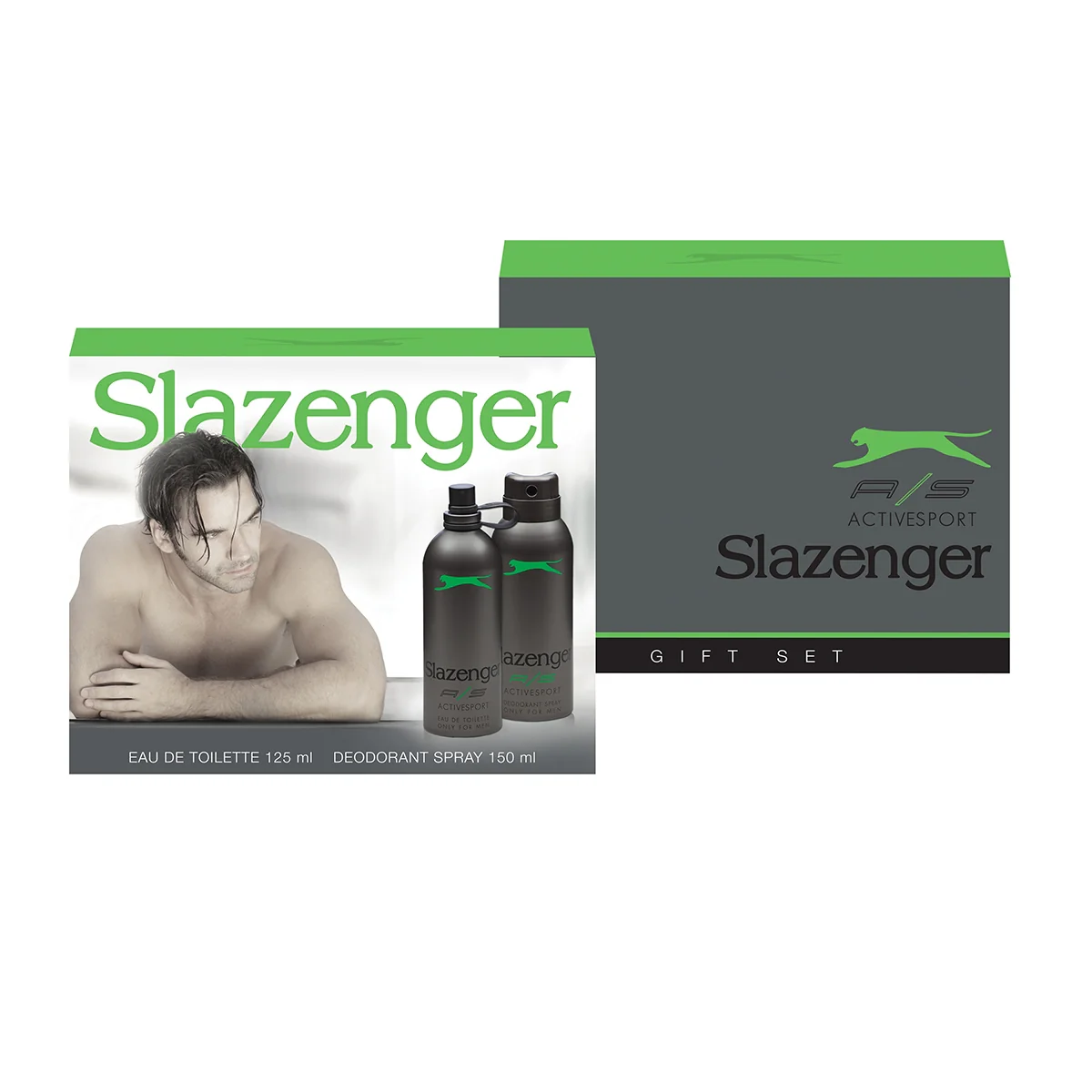 Slazenger Active Sport Yeşil EDT 125 ml Erkek Parfümü + 150 ml Deodorant Seti