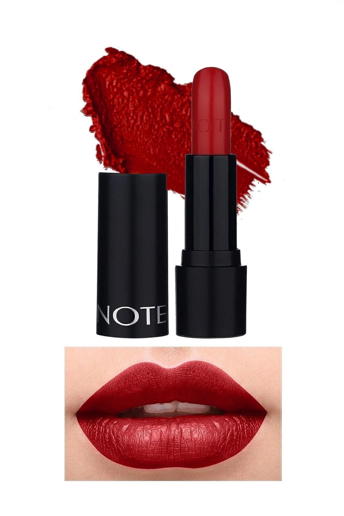 Note Deep Impact Lipstick 13 Impressive Red Kremsi Dokulu Yarı Parlak Ruj - Kırmızı