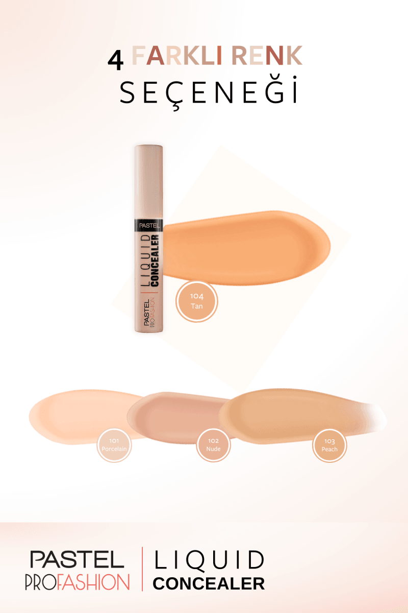 Pastel Liquid Concealer - Likit Hata Örtücü 104 Tan