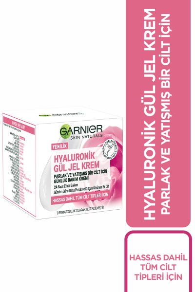 Garnier Hyaluronik Gül Jel-Krem - Parlak ve Yatışmış Bir Cilt İçin Günlük Bakım Kremi