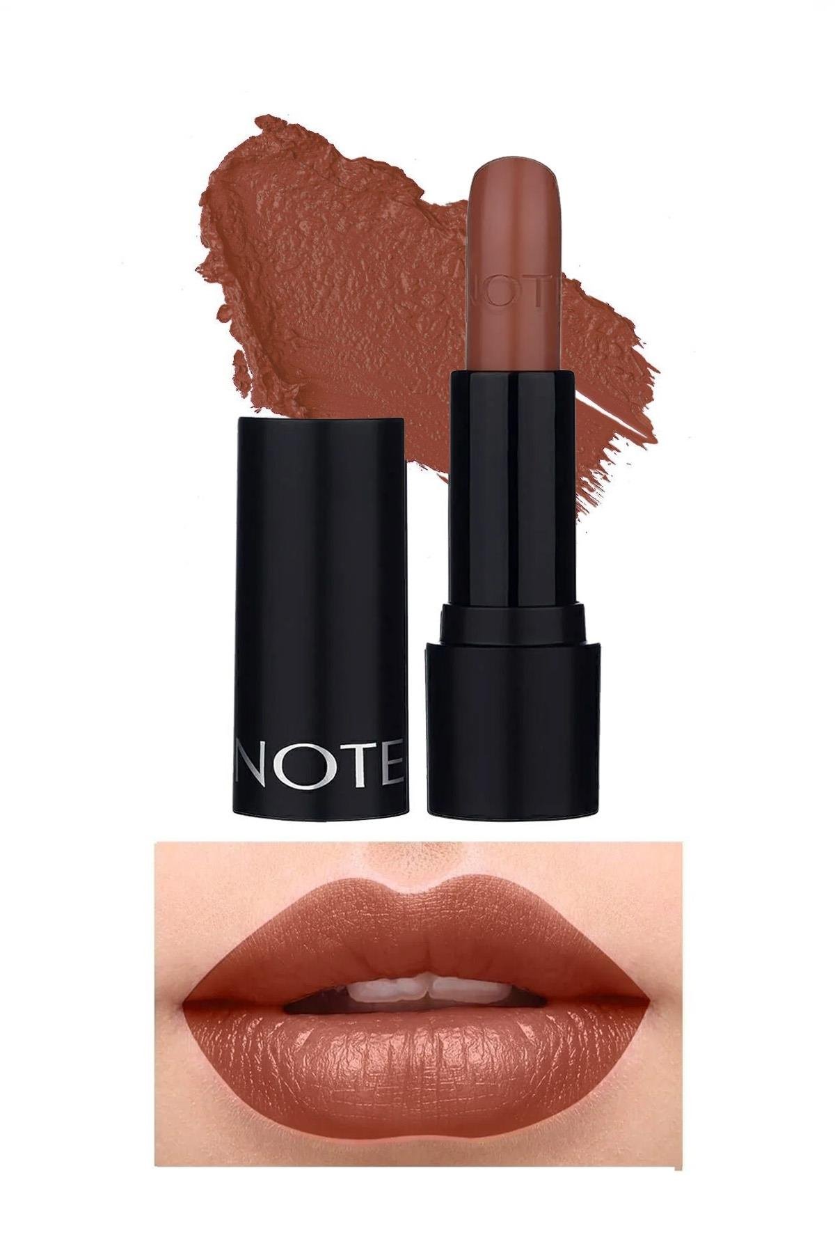 Note Deep Impact Lipstick 07 Warm Chocolatte Kremsi Dokulu Yarı Parlak Ruj - Kahverengi