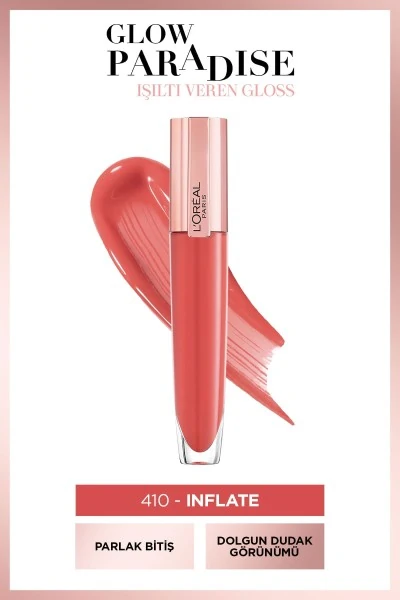 L'Oréal Paris Glow Paradise Balm in Gloss - Işıltı Veren Parlatıcı 410 I Inflate