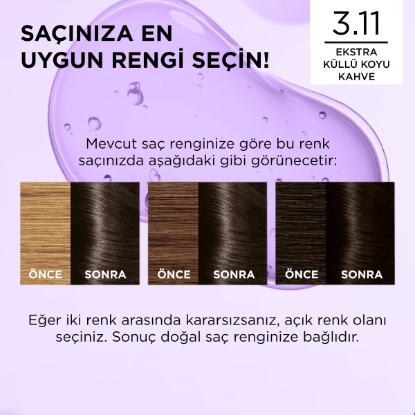 L’Oréal Paris Excellence Cool Creme 6.11 Ekstra Küllü Koyu Kumral Saç Boyası