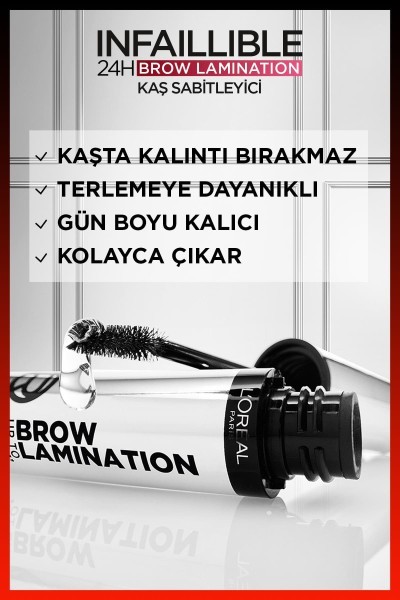 L'Oréal Paris Infaillible 24H Brow Lamination Şeffaf Kaş Sabitleyici