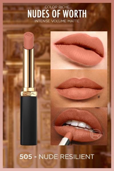 L'Oréal Paris Color Riche Intense Volume Matte Ruj -  505 Nude Resilient