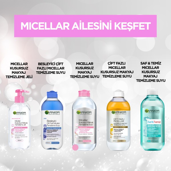 Garnier Saf & Temiz Micellar Kusursuz Makyaj Temizleme Suyu 400ML