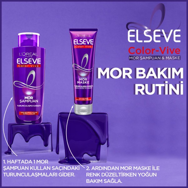 L'Oréal Paris Elseve Turunculaşma Karşıtı Renk Düzeltici Mor Maske 150ml