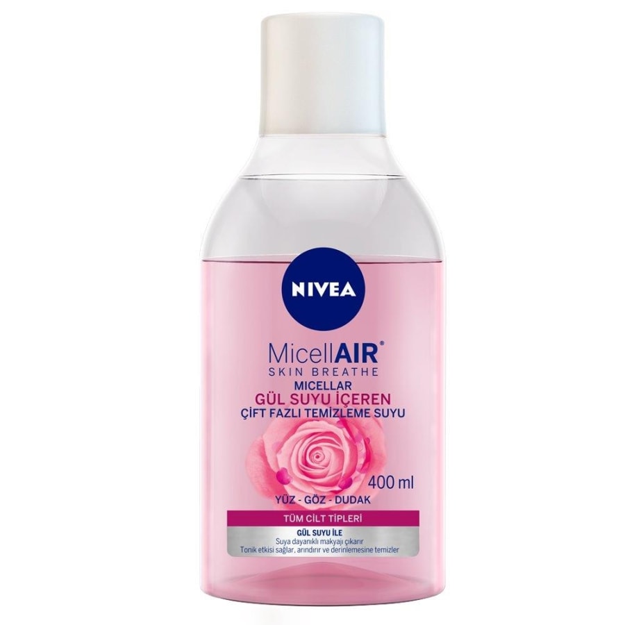 Nivea Micellar Gül Suyu İçeren Çift Fazlı Temizleme Suyu 400ml