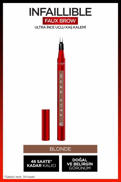 L'Oréal Paris Infaillible Faux Brow Ultra İnce Uçlu Kaş Kalemi - Blonde