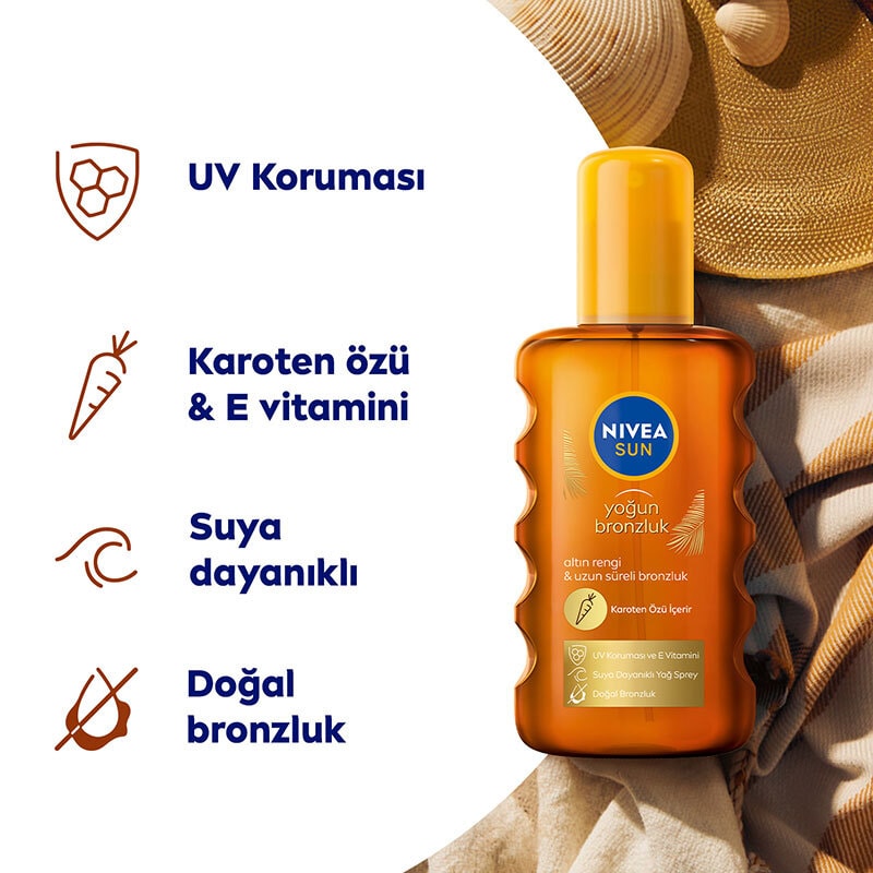 Nivea Sun Güneş Yağ 200 ml Bronzlastırıcı Sprey