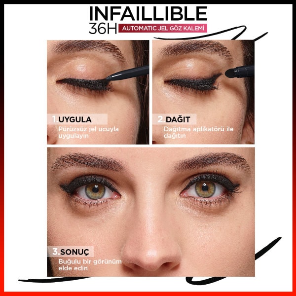 L'Oréal Paris Infaillible Automatic Jel Göz Kalemi - Mat Siyah