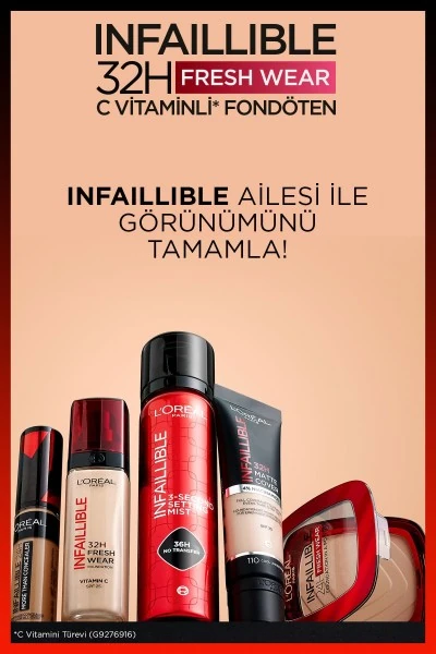L'Oréal Paris Infaillible 32H Fresh Wear C Vitaminli Fondöten - 145 Rose Beige