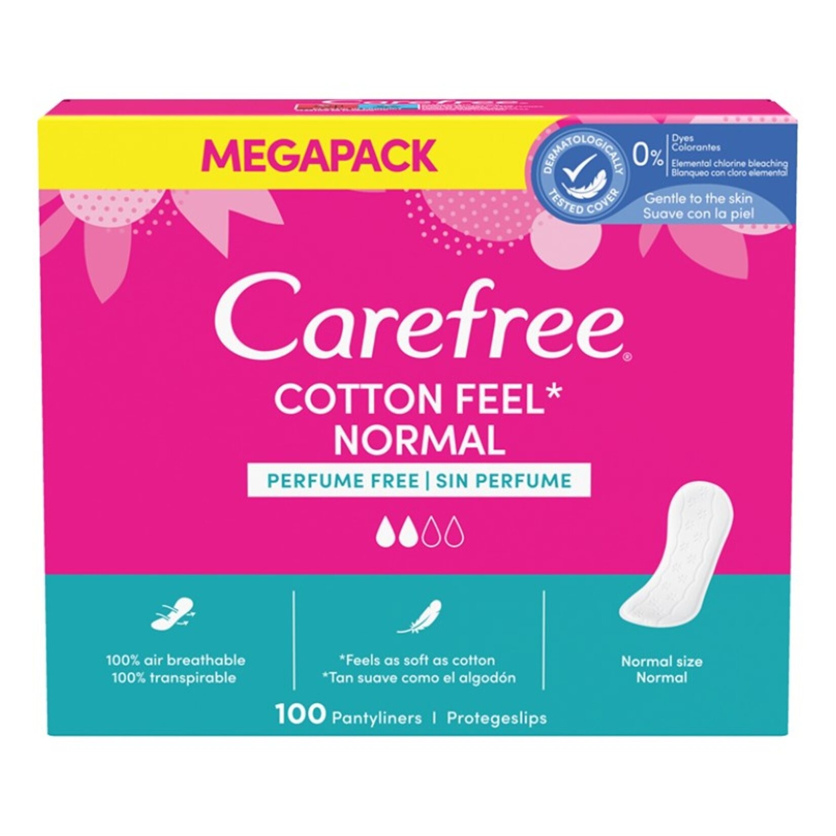 Carefree Normal Cotton Parfümsüz 100'lü
