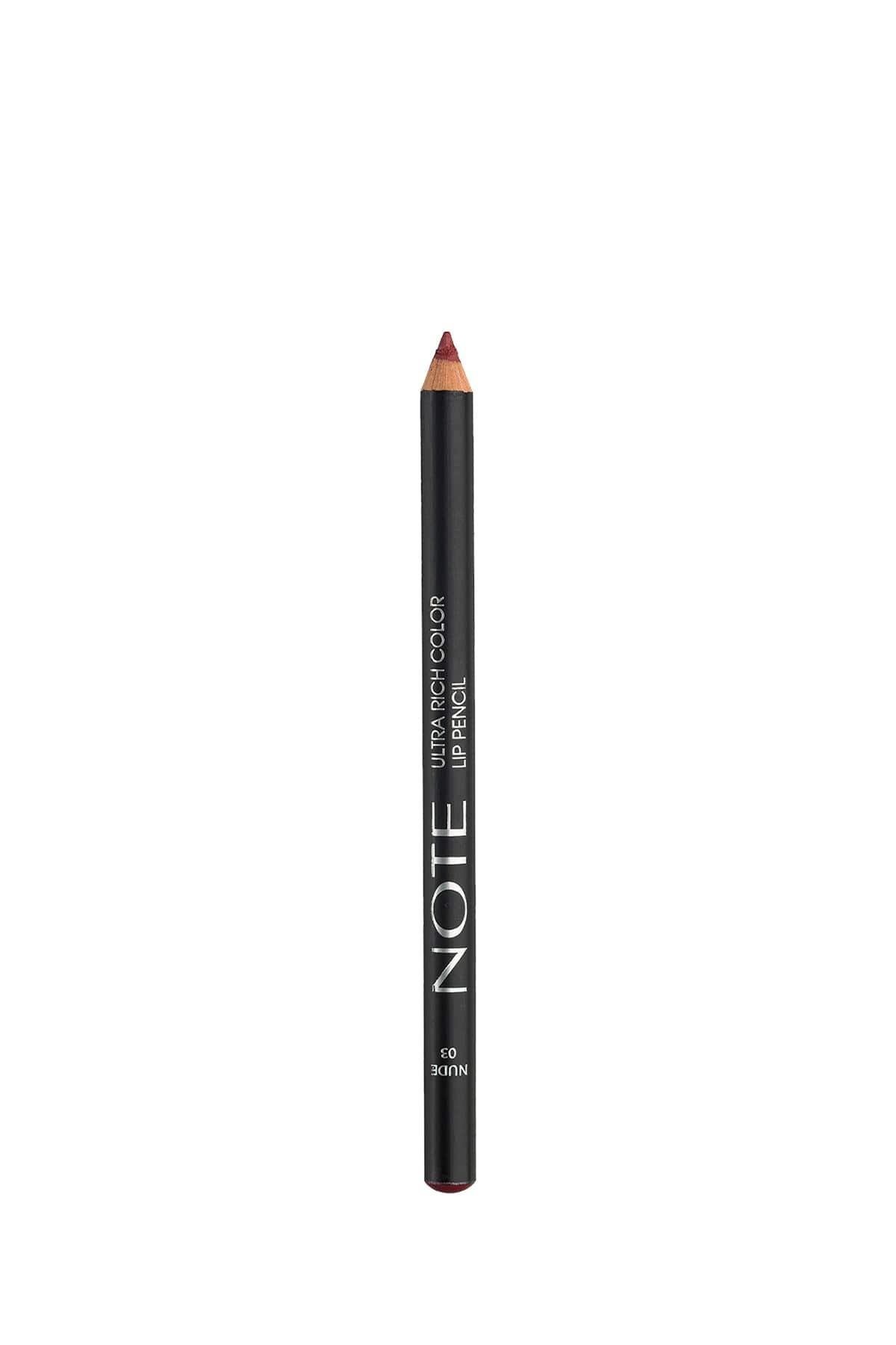Note Ultra Rich Color Lip Pencil 03 Nude Dudak Kalemi - Nude