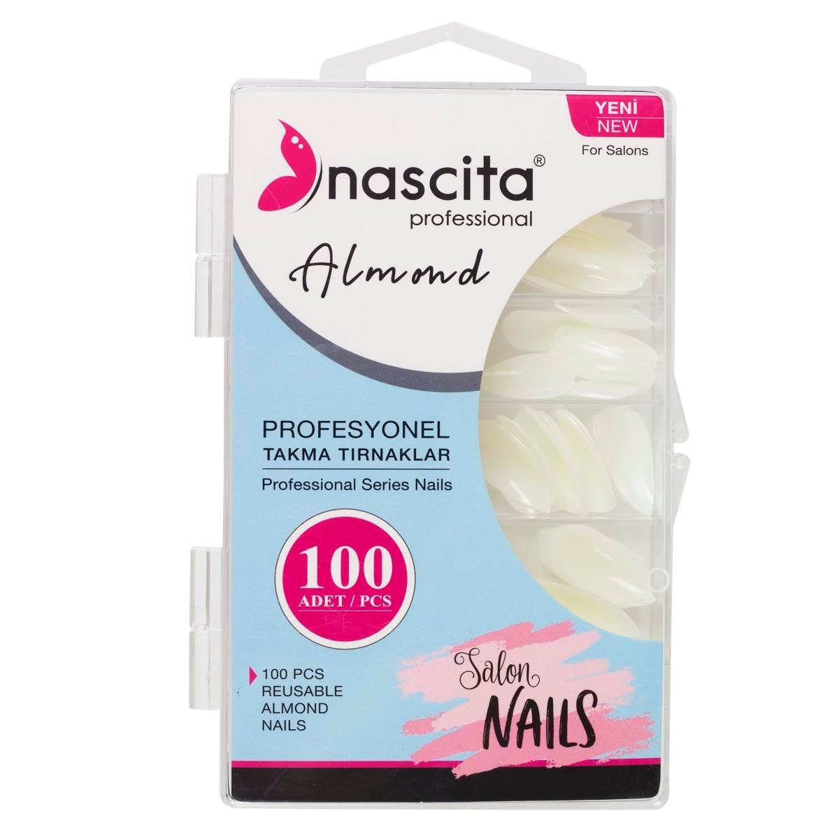 Nascita 100'lü Kutulu Almond Takma Tırnak - 166