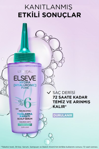 L'Oréal Paris Elseve Hydra [Hyaluronic] Pure Salisilik Asit İçeren Yağlanma Karşıtı Peeling Etkili Saç Derisi Serumu 102ml