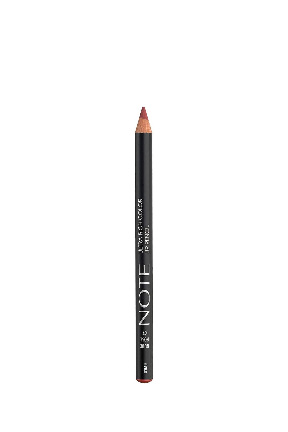 Note Ultra Rich Color Lip Pencil 07 Nude Rose Dudak Kalemi - Nude