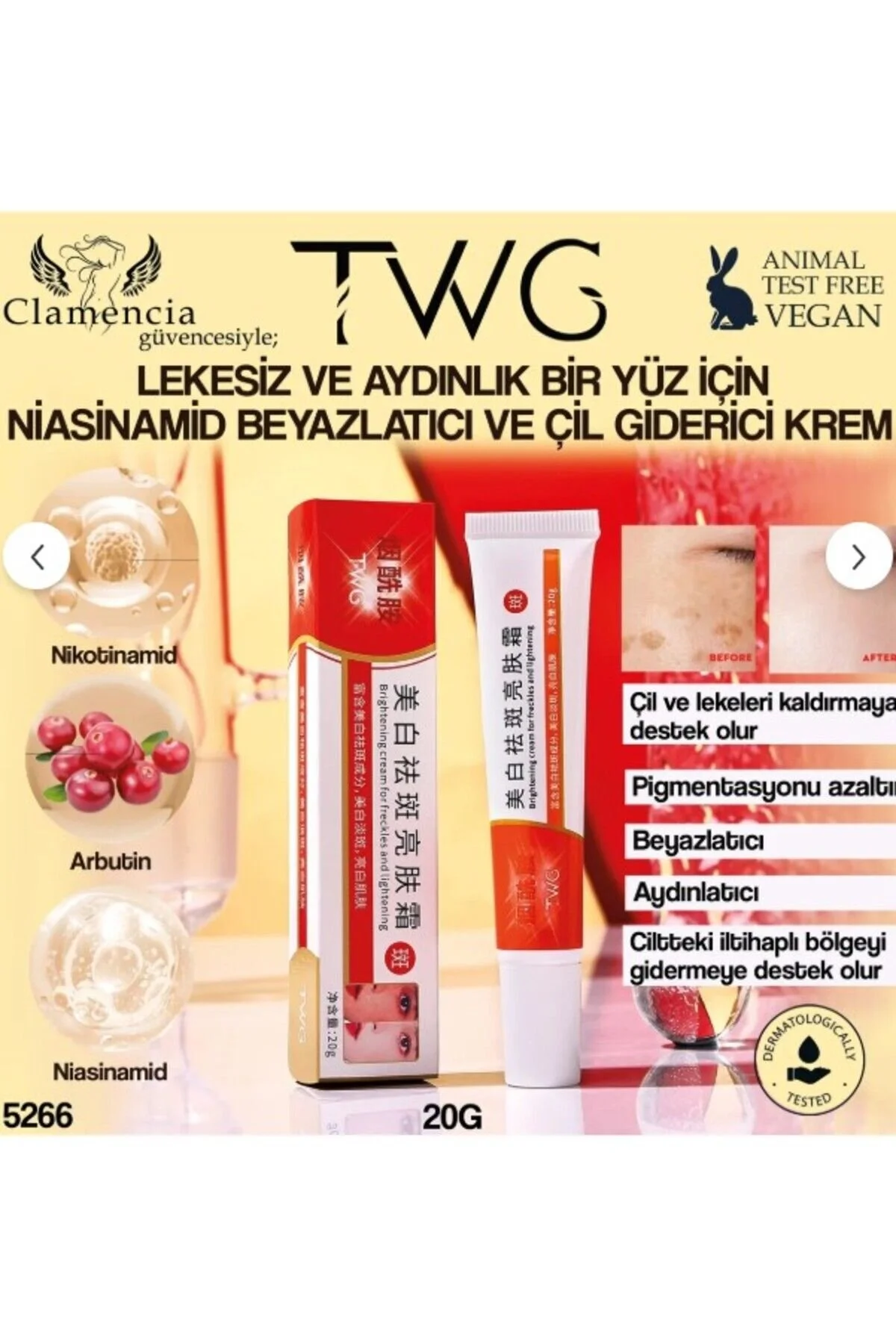 Süper Brightening Krem Ekstra Beyazlatma,leke Ve Çil Giderici Gece Kremi