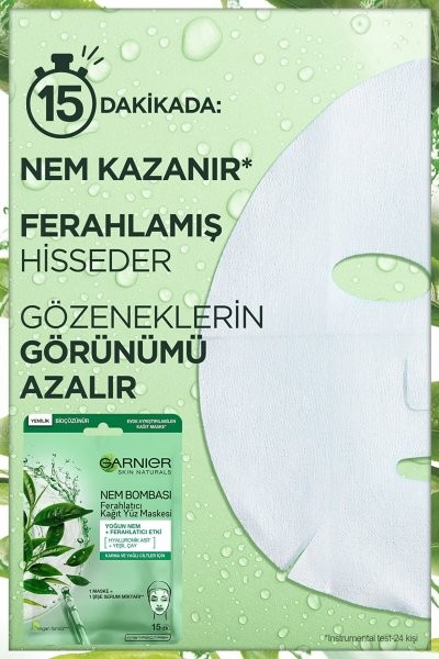 Garnier Nem Bombası Ferahlatıcı Kağıt Yüz Maskesi