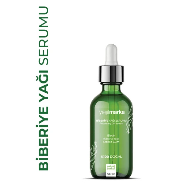 Doğal Biberiye Yağı - Saç Dökülmesi ve Cansız, Güçsüz Saçlar İçin Saç Bakımı Serumu 50 ml