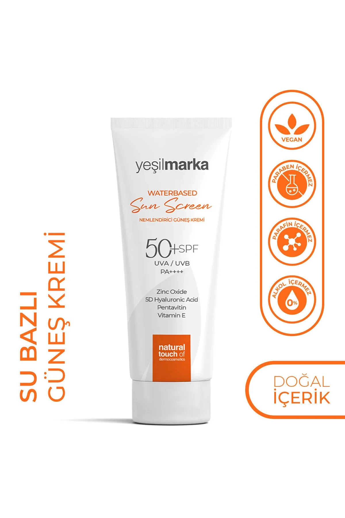 Su Bazlı Güneş Kremi 50 Faktör (SPF) Bebek Çocuk Yetişkinler İçin Doğal Güneş Kremi