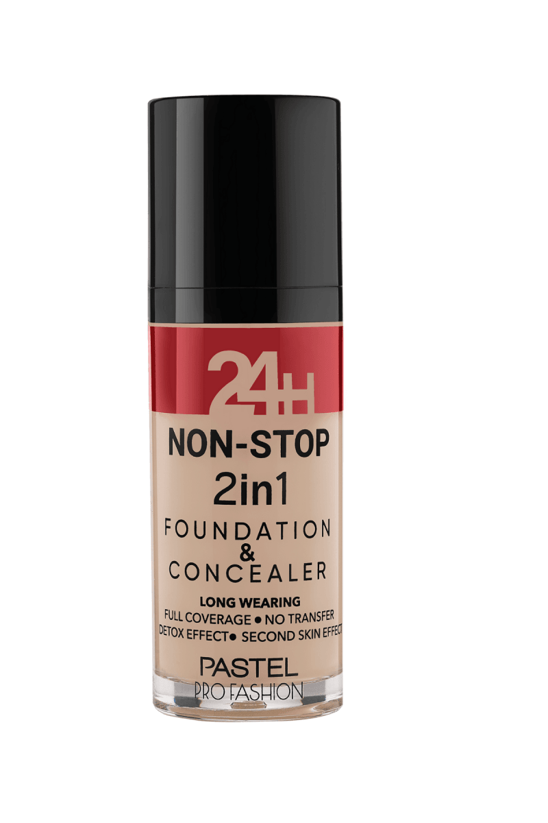 Pastel 24H Non-Stop 2in1 Fondöten & Kapatıcı 606 Warm