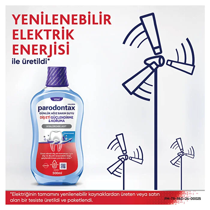 Parodontax Ağız Bakım Suyu Diş Eti Güçlendirme Ve Koruma Ferah Nane 500 Ml