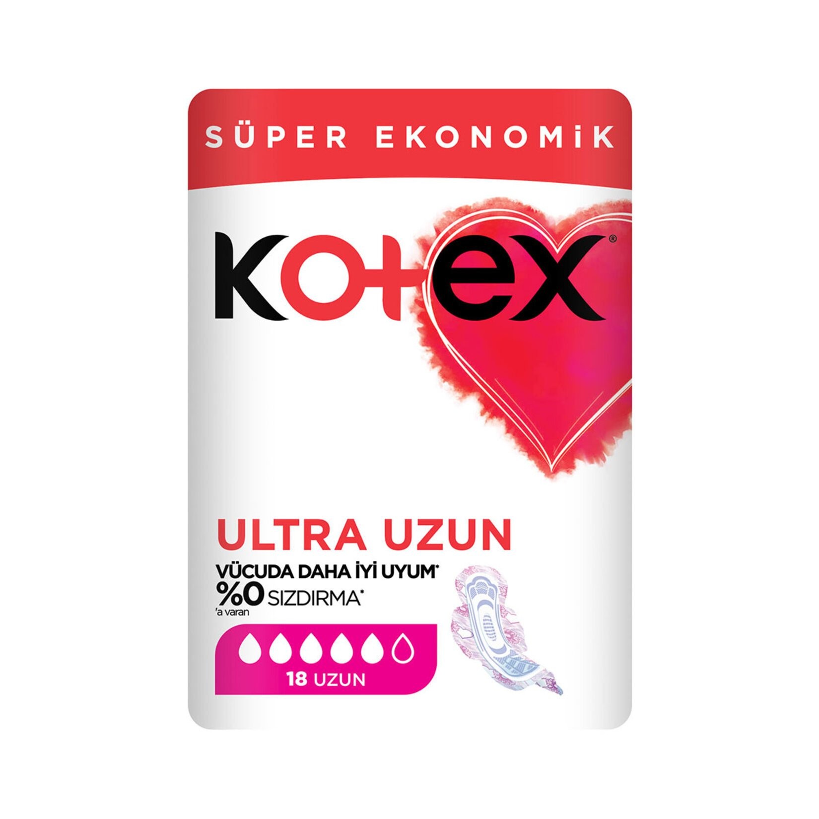 Kotex Ultra Quadro Uzun 18'li