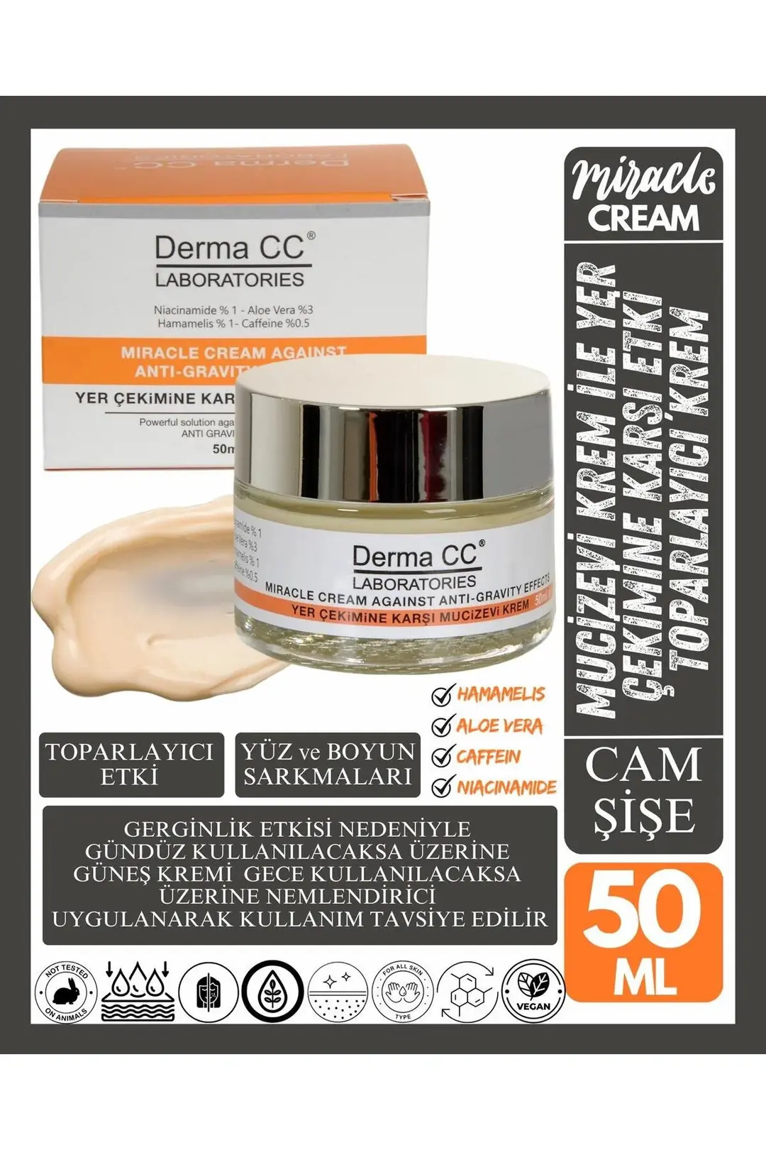 Miracle Cream - Mucizevi Krem - Yer Çekimine Karşı Ve Kırışıklık Karşı