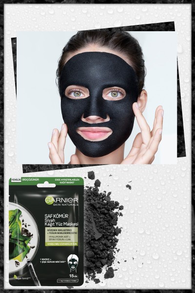 Garnier Saf Kömür Siyah Yosun Gözenek Sıkılaştırıcı Kağıt Yüz Maskesi