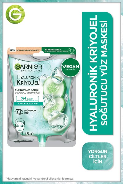 Garnier Hyaluronik Kriyojel Yorgunluk Karşıtı Soğutucu Yüz Maskesi